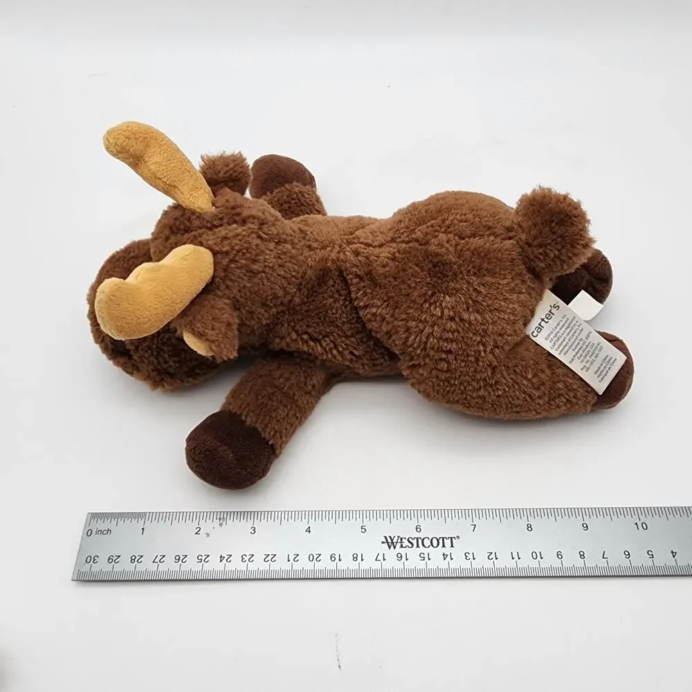 Carters Moose Reindeer Plush Stuffed Lovey Toy 10